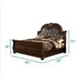 thumbnail image 2 of Roma King Size Traditional Upholstered Bed made with Wood in Dark Walnut, 2 of 4