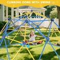 thumbnail image 5 of 10FT Climbing Dome with Swing Set, Kids Dome Climber Jungle Gym Outdoor Play Toddler Play Set for Ages 3-10, Supports up to 880lbs,Yellow, 5 of 7