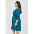 thumbnail image 2 of Vestido Escote Cruzado Roman Fashion Tallas Extras 2972 Azul Claro 36, 2 of 6