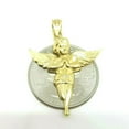 thumbnail image 3 of 14k yellow Gold full body angel Pendant charm wings gift fine jewelry 1.9g, 3 of 11