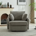 thumbnail image 2 of Leumius 360° Swivel Accent Chair with 2 Throw Pillows,40.55''W Corduroy Accent Chair Armchair,Comfy Upholstered Single Sofa Chair for Bedroom Living Room,Gray, 2 of 8