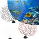 thumbnail image 2 of 2 uds simulación de acuario plantas subacuáticas decorativas reutilizables práctico árbol de pavo real Artificial para decoración de peceras negro S, 2 of 5