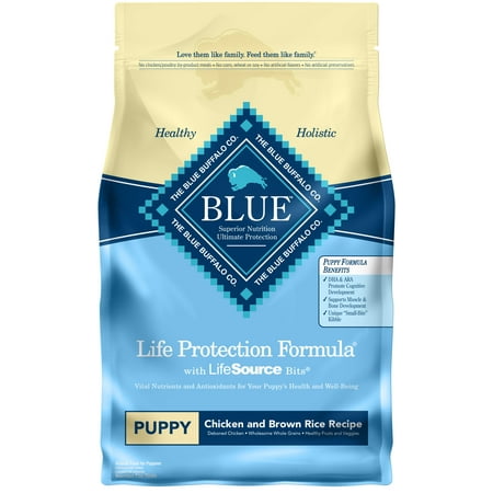 Blue Buffalo Life Protection Formula Chicken and Brown Rice Natural Puppy Dry Dog Food, (Best Food For Blue Nose Pitbull Puppy)