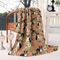 thumbnail image 2 of Boston Terrier and Flower Blanket,Comfortable Soft Flannel Throw Blanket,All Season,Warm Lightweight Blankets for Sofa Bed Couch Living Room Chair,40"x50"(100x130cm), 2 of 4