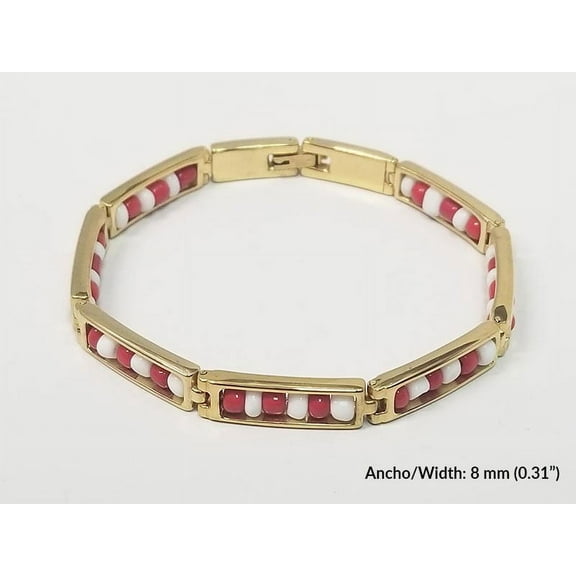 "Bangle of Shango" in Stainless Steel with Real 14 K Gold plating  - TOOL23