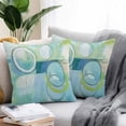 thumbnail image 2 of Abstract Art Street Art Circle Teal Retro Outdoor Pillow Covers Pack of 2 Waterproof Throw Pillow Covers Decorative Cushion Cases for Patio Garden Tent Balcony Couch 20x20 inch, 2 of 8