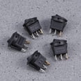 thumbnail image 1 of AURARMLET 5Pcs 12V 3 Pin Push Button LED Reset Switch Black for Motorcycle Car Boat Lighting, 1 of 7