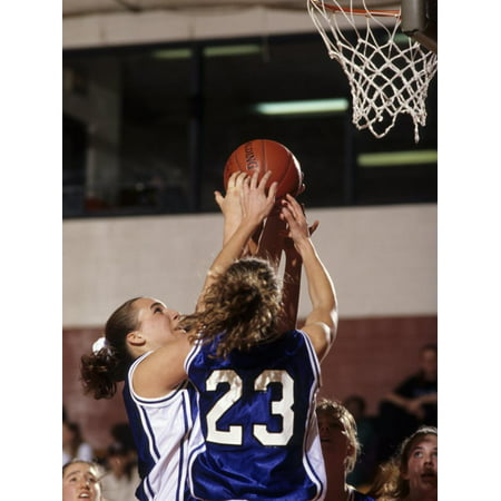 Female High School Basketball Players in Action During a Game Print Wall