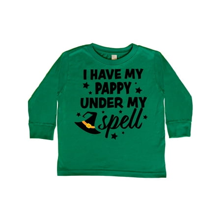 

Inktastic I Have My Pappy Under My Spell with Cute Witch Hat Gift Toddler Boy or Toddler Girl Long Sleeve T-Shirt