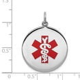 thumbnail image 4 of Sterling Silver Rhodium-plated Medical Jewelry Pendant XSM79, 4 of 4
