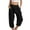 Black, variant on JIUKE Capri Pants for Women High Waisted Casual Loose Comfy Summer Cinch Bottom 3/4 Trousers with Pockets