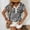 Black, variant on Graphic Tees for Women Patchwork Knit V-Neck Button-Down Short Sleeve Top for Everyday Style Modern Knitwear Brown L