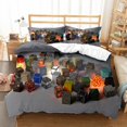 thumbnail image 1 of siniker Bedding Set Kids Quilt Cover 3D Cartoon Playing Bed Cover Set with Pillowcase and Zipper Closure, 1 of 2