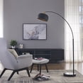 thumbnail image 2 of Rosen Garden Brand Arc Floor Lamp Modern Reading Light for Living Room, 2 of 7