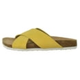 thumbnail image 2 of Soda Shoes Women Sandals Footbed Criss Cross Band Strap Flip Flops MIDGE-S Yellow 8, 2 of 4