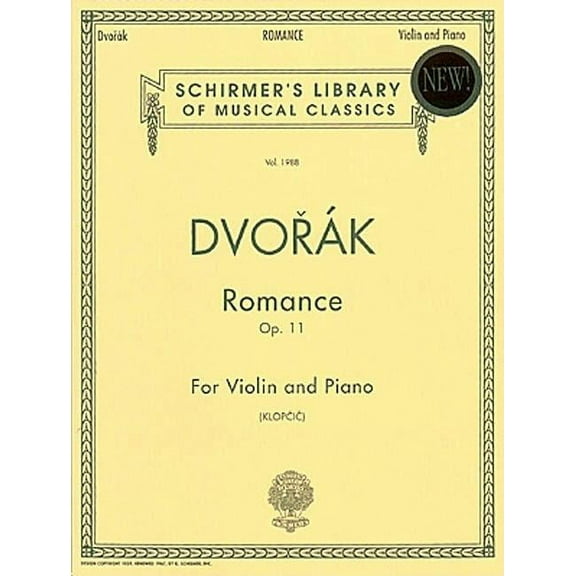 Romance, Op. 11: Schirmer Library of Classics Volume 1988 Violin and Piano