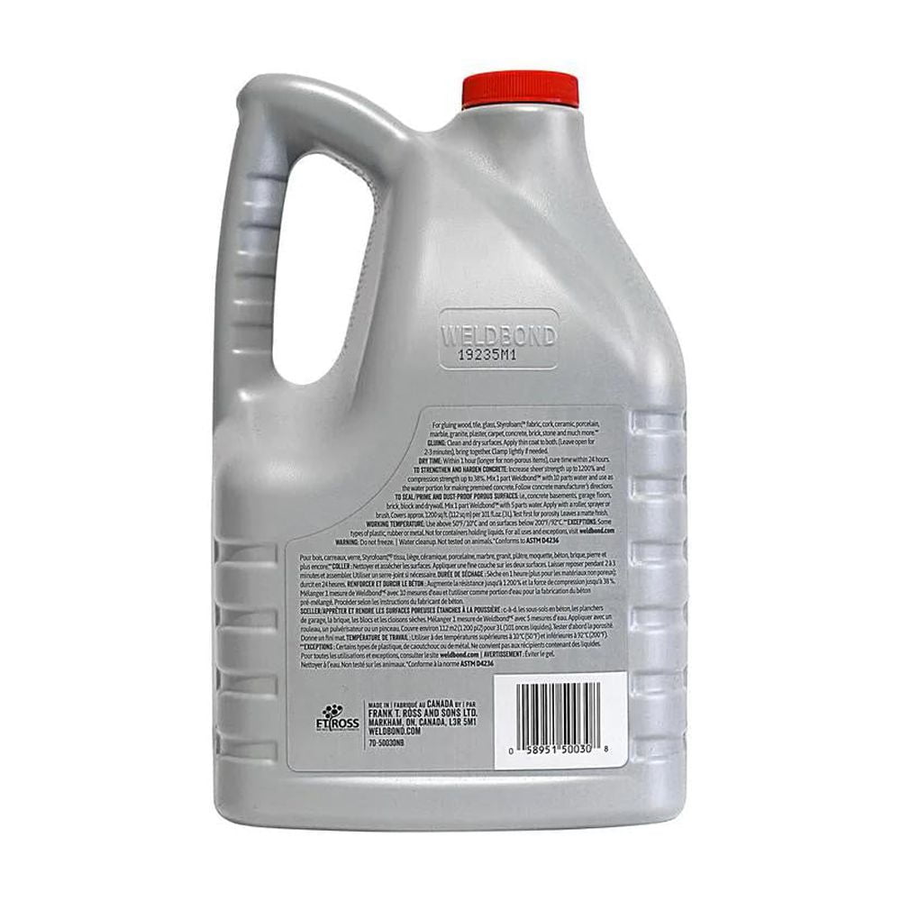 Weldbond Glue,0.8 gal,Jug Container 058951500308