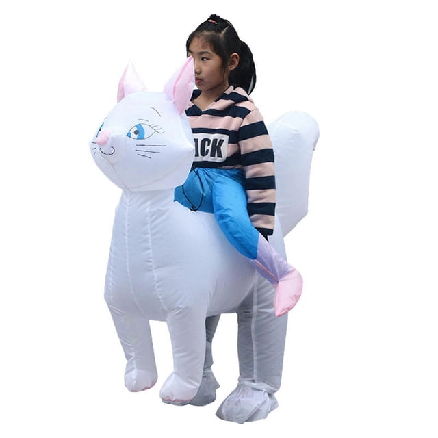 Riding Cat Inflatable Clothing for Performance Fashion Anime Characters Costumes for Kids Boys Girls
