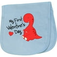 thumbnail image 2 of Inktastic My First Valentine's Day Baby Burp Cloth, 2 of 3