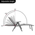 thumbnail image 3 of Textilene Outdoor Lounge Chaise Folding Reclining Chair with Adjustable Back1 piece, 3 of 8