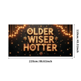 thumbnail image 3 of LUUFILx Older Wiser Hotter Glitter Birthday Celebration Backdrop for Party Decoration Anniversary Event Supplies Photography Props Background Decor Banner, 3 of 7