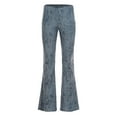 thumbnail image 4 of HXWCHs Low Waist Cropped Casual Pants WITH Distressed Burnout Details and Navel Design for Women L Blue, 4 of 8