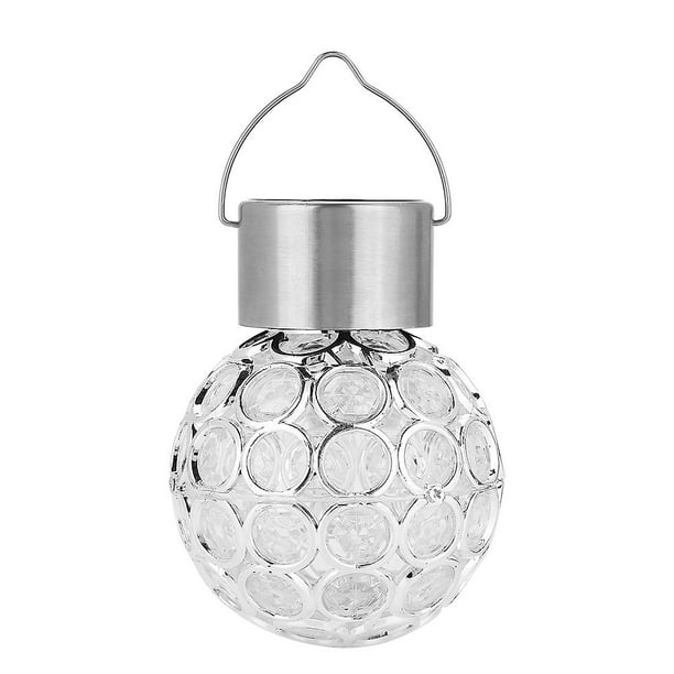 Solar LED Hanging Ball Light for Garden, Outdoor Lighting, Color Changing, Walkway Lighting, White