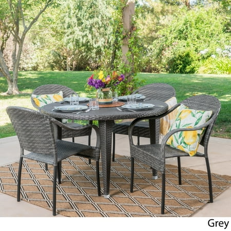 Christopher Knight Home Belvedere Outdoor 5 Piece Round Dining Set