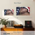 thumbnail image 3 of Elephant Stock American Flag Football Wall Art - Horizontal Multi Panel Canvas - Living Room Wall Decor - Sports Multi Panel - Brown And Blue Decor - 23" x 14", 3 of 4