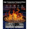 thumbnail image 3 of KFFKFF Fire Glass, 10 LBS / 4.5 KG High-Temperature Resistant Fireplace Rocks, 1/4-Inch / 6.35 mm Reflective & Smokeless Firepit Glass Rock, Copper, 3 of 9