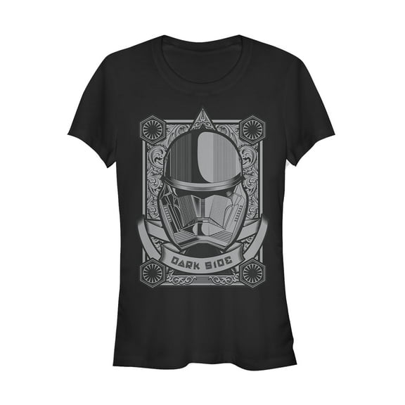 Junior's Star Wars: The Rise of Skywalker Sith Trooper Playing Card Graphic Tee Black X Large