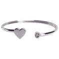 thumbnail image 1 of Pulseras Mujer de Corazón LuckyLy, Brazalete de Acero Inoxidable y Zirconia Cúbica, Modelo Aléx plateado UNITALLA, 1 of 5