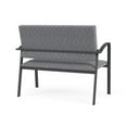 thumbnail image 3 of Newport Reception Waiting 2-Seat Tandem Seating / Charcoal Steel / Gray, 3 of 7