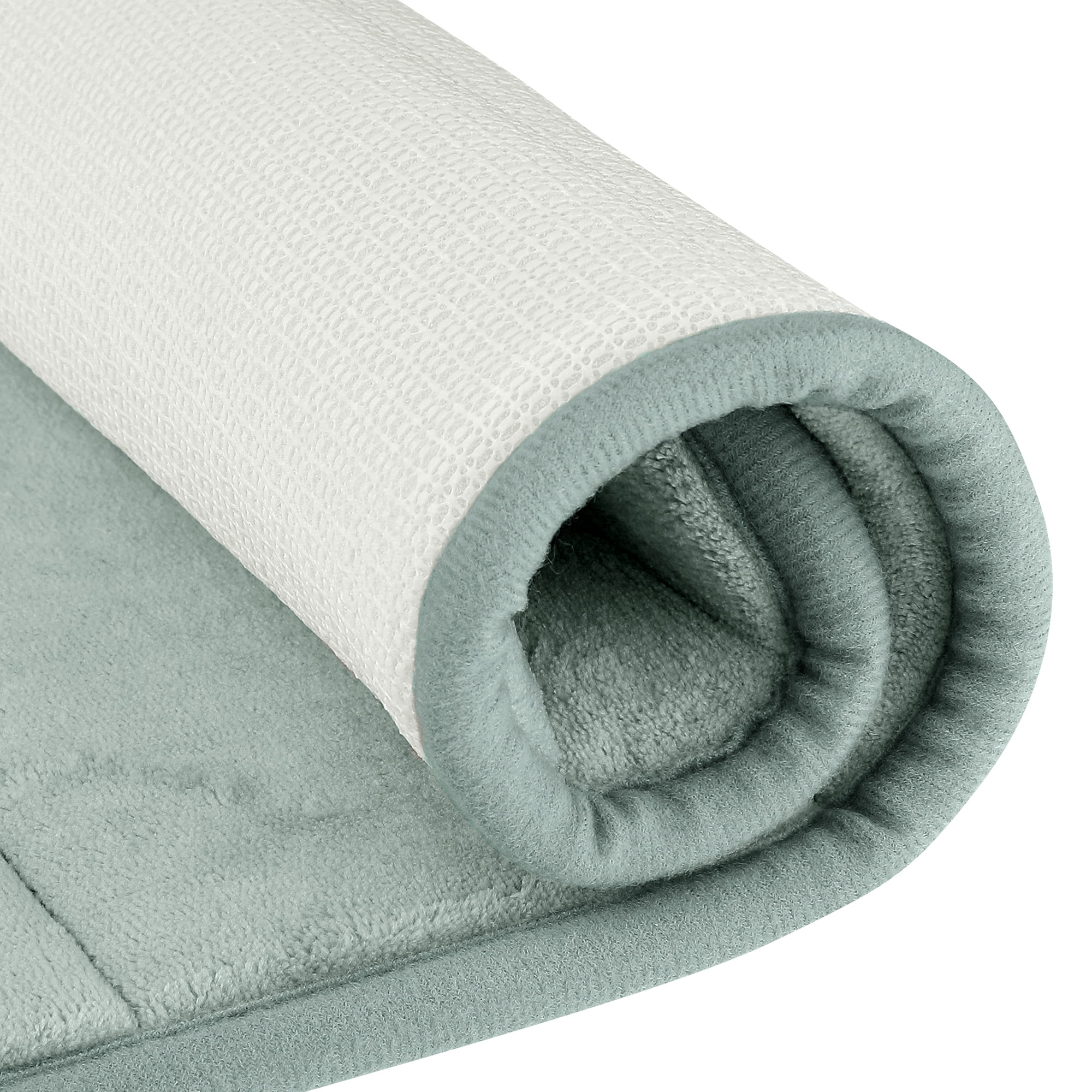 Unique Bargains 2 Pcs Soft Thick Absorbent Quick Dry Bathroom Bath Rugs Non Slip Grey/Brown 16" x 24"