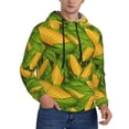 thumbnail image 2 of Naloa Fresh Corn 1 Men's Casual Hooded Collar Drawstring Hoodies Pullover Sweatshirts Casual Long Sleeve Shirts-Small, 2 of 7