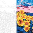 thumbnail image 2 of Plaid Kit de peinture moderne par numéro, Prairie de Tournesol, 2 of 6