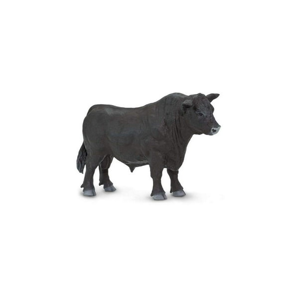 Safari Ltd. Angus Bull Figurine - Lifelike 5.25" Cow Figure - Educational Toy for Boys, Girls, and Kids Ages 1 