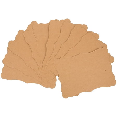 Jicidcha 10pcs Blank Kraft Card Cardstock Paper Message Card Words ...