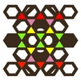 thumbnail image 2 of Homawoo, Richard 26x26 White Modern Wood Framed Museum Art Print Titled - Hexagon Pattern-25, 2 of 4