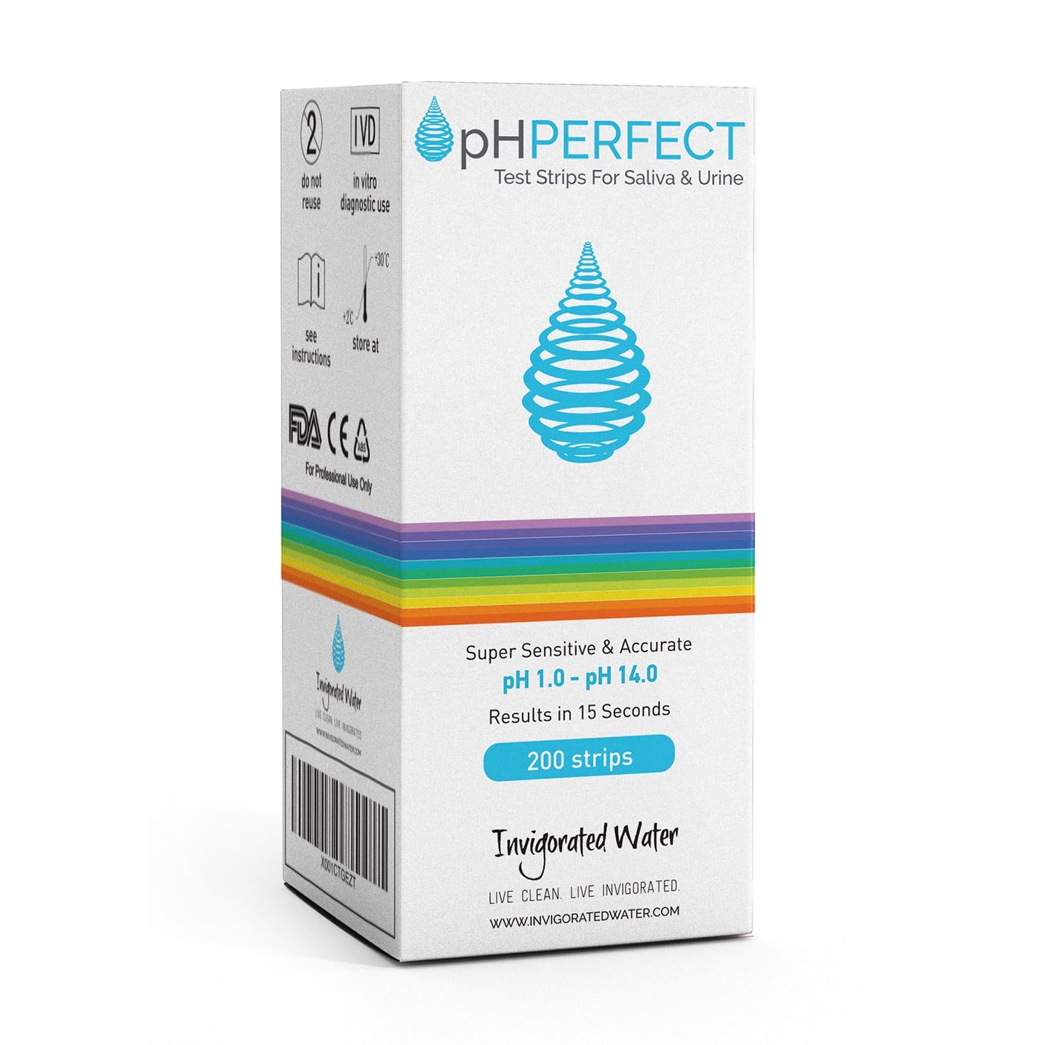 100PCS Strips pH 5.5~9.0 Test PH Testing Paper For Urine & Saliva #M1376 QL 