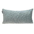 thumbnail image 1 of HomeRoots 402847 Gray Quilted Velvet Lumbar Throw Pillow, 1 of 1