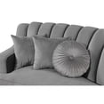 thumbnail image 3 of Pemberly Row 141" Curved Symmetry Modern Velvet Sectional Sofa in Gray, 3 of 7