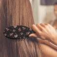 thumbnail image 3 of Black Christmas Car and Santa Pattern Hair Brush,Girls Detangling Hair Brush,Glide Through Tangles with Ease for Wet & Dry Hair,8.8"X2.8", 3 of 7