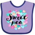 thumbnail image 3 of Inktastic Sweet Pea Hearts Boys or Girls Baby Bib, 3 of 4