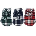 thumbnail image 3 of Dog Shirt,Pet Plaid Clothes Shirt Cat T-Shirt,Plaid Dog Tee,Pet Basic Grid Apparel Soft Adorable Casual Cat Clothes, 3 of 8