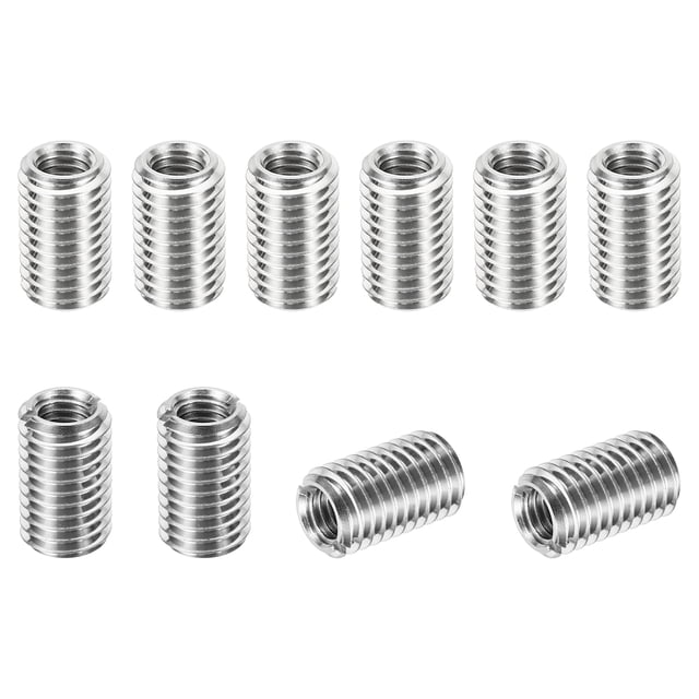 Unique Bargains Adaptateurs Filetage Manchon Réducteur Écrou M12 * 1,75 Mâle à M8 * 1,25 Femelle Réparation Insert Vis Réducteur 20mm 10pcs