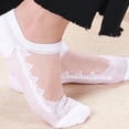 thumbnail image 3 of LYXSSBYX Fuzzy Socks for Women Hot Sale Clearance Summer Women Ladies Sheer Silky Glitter Transparent Short Stockings Ankle Socks, 3 of 7