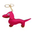 thumbnail image 1 of Mini Dachshund Dog Charm Keychains Cute Pu Leather Puppy Dog Keyring Pendant, 1 of 4