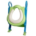 thumbnail image 2 of Asiento Entrenador Papubaby  para Inodoro con Escalera Acolchado Azul-Verde, 2 of 2