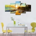 thumbnail image 2 of TISHIRON 5PCS Framed Canvas Wall Art Set,60"x32" Island Sunset Beach Canvas Art Decor, 2 of 7